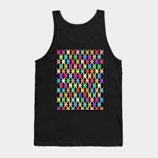 Christmas abstract stars pattern Tank Top